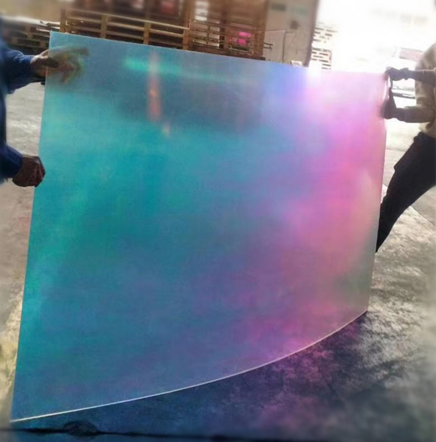 5PCS Acrylic Iridescent/Radiant Square Sheets - Rainbow PMMA Plexiglass For Crafts & Signs